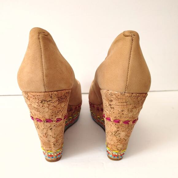 Gianni Bini Espadrilles Platform Shoes Colorful Weave Sz 10 - Picture 5 of 7